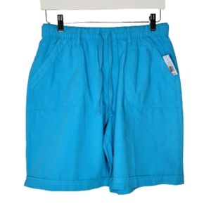 100% Cotton Pull-on Shorts GLORIA VANDERBILT Jade Isle Elsa Medium Blue